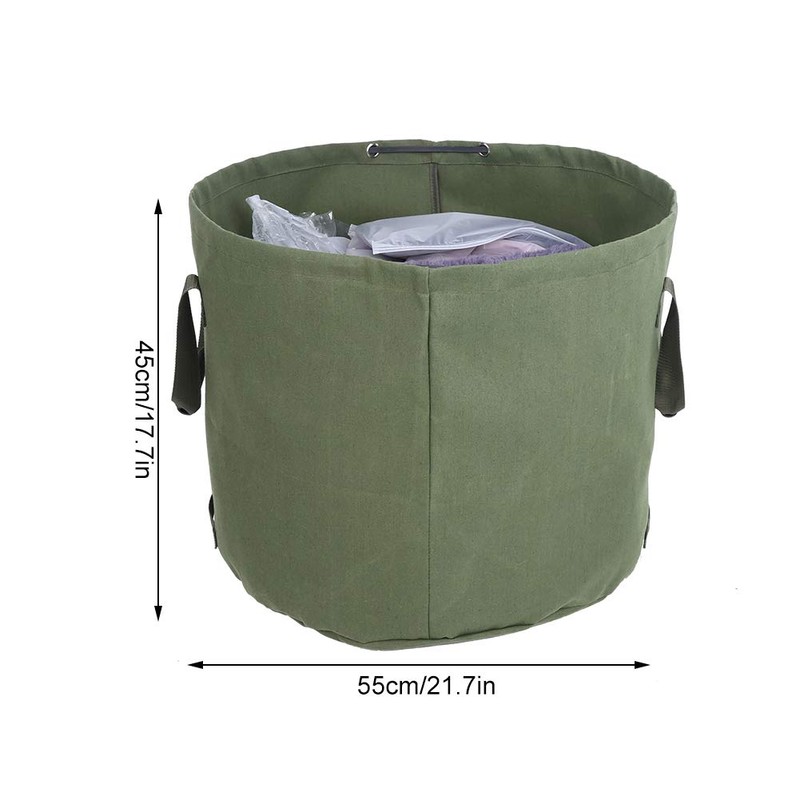 Portable Waterproof Reusable Canvas Garden Leaf Waste Bag, Garden Lawn