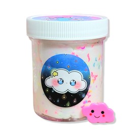 Falling Stars Handmade Scented Cloud Slime UV GLOW 4oz - Hoshimi Slimes