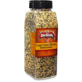 Everything Bagel Seasoning Blend by It's Delish, 20 Oz Large Jar – Premium All Natural Bagel Spice Seasoning Mix With Salt for Bagels, Buns, Bread, Salad Topping Seasonings for Food - USA Made, Keto, Vegan, Kosher