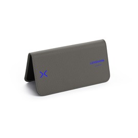 Lensrappa Slim leather glasses case in 9 colours, gray
