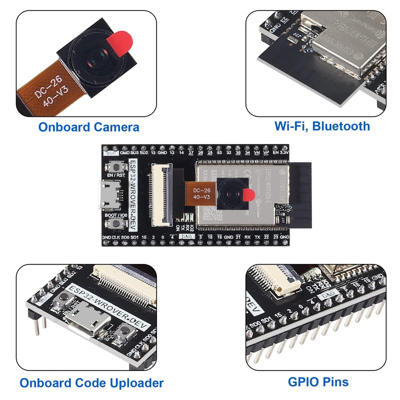 ESP32 Camera Module ESP32-WROVER Board with Camera Wireless Bluetooth Development