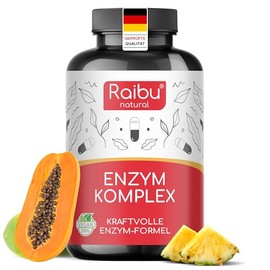 Digestive Enzymes - Enzyme Complex with High Activity - Gastric Juice-Resistant Capsules with Bromelain, Papain, Amylase, Lipase, Protease & Lactase - Vegan, No Additives & Laboratory Tested - 90 Capsules