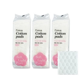 The Pure Cotton Cotton Embossed Cotton (100P) Vinyl Type - 3 Cotton Pads Cleansing Tissue Makeup / 더순수한 화장솜 엠보코튼(100P)비닐형-3개 화장솜 클렌징티슈 메이크업