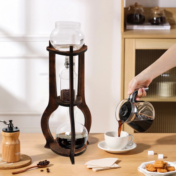 Unbranded Cold Brew Iced Coffee Drip Tower Coffee Maker Wooden