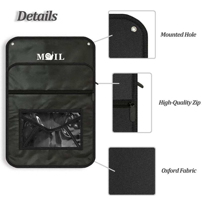 Annmore Mail Slot Catcher for Door, Mail Holder Indoor, Black