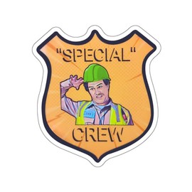 Special Crew Stickers, Hard Hats Sticker, Blue Collar Stickers - Size: 3" × 3"