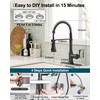 HOIGY Oil Rubbed Bronze Kitchen Faucet with Pull Down Sprayer,