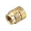 sourcing map Knurled Insert Nuts, 120Pcs M3 x 5.7mm L