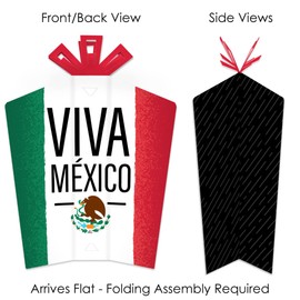 Big Dot of Happiness Viva Mexico - Table Decorations - Mexican Independence Day Party Fold and Flare Centerpieces - 10 Count