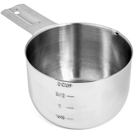 Hudson Essentials Stainless Steel Measuring Cups and Spoons Set (1 Piece 2-Cup)
