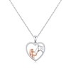 Philip Jones Girl and Horse Heart Necklace Created with Zircondia®