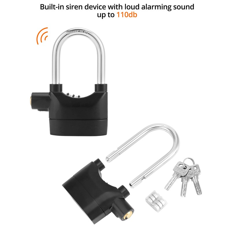 QWORK Alarm Lock, 110 Db Universal Security Alarm Lock System