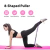 atnayo 3 Pcs Figure 8 Resistance Band,Resistance Bands with Handle(pink+blue+purple)