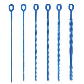 6pcs Straw Cleaner Brush Set, 12.6 Inch Cleaning Brush Extra Long Reusable Water Bottle Pipe Cleaner Bendable Cleaning Tool for Metal Silicone Plastic Glass Straws Tubes (Blue)