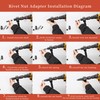 JIOGOWISE 2-in-1 Design Cordless Rivet Gun Adapter and Rivet Nut