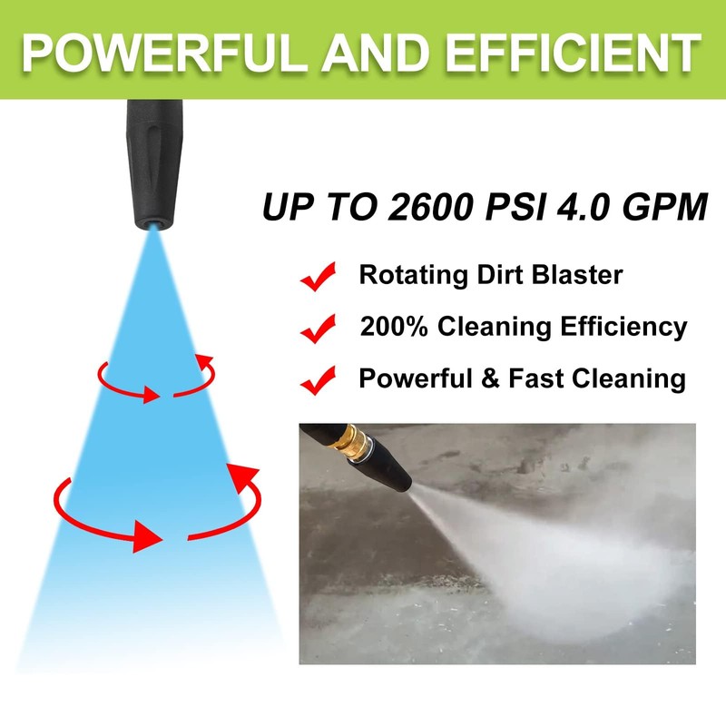 Pressure Washer Replacement Spray Wand with Turbo Nozzle and 5