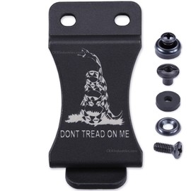 KYDEX Belt Clip for Holsters & Sheaths – (w/Don't Tread On Me Engraving) - (Fits 1.75in Belts) - (Inside-The-Waistband/IWB) - (USA Made) - (w/Mounting Hardware) - (1 Pack)