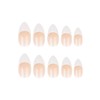 Acryl Oval Nägel 120-Stück Set, Französisch Bare