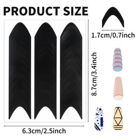 1560 Pcs French Tip Nail Stickers Self-Adhesive French Tip Nail Guides French Manicure Strips French Tip Nail Tool, 40 Sheets