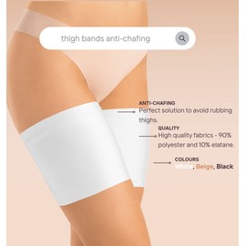 OVISSA Thigh Bands Flexible anti-chafing on the Thighs with a Satin Lining Slimming Bands Invisible under Clothes Anti Friction Strip Essential for Every Woman Baby Pink 2XL TS500