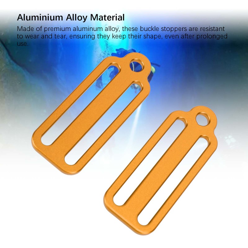 Scubas Diving Slide Fixing Buckle Stoppers Aluminium Alloy Lightweight Weight