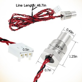 Lemfema IDXLTER1930 Heater Thermistor Compatible with Hayward H-Series Low Nox Pool Heater Models Thermistor