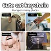 Mikovivi 2pcs Cute Cat Keychain, Black Cat Car Keychains Funny