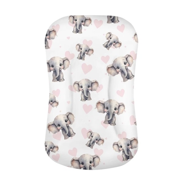 ZDCUSTOM Cartoon Elephant Printed Baby Fitted Sheet Soft Breathable Polyester