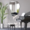 POZINO Asymmetrical Mirror, Black Irregular Mirror, Morden Unique Cloud Shaped