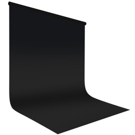 HOTUT Screen Backdrop,1.8M x 2.8M Black Photography Backdrop,Portable Collapsible Photography Background,Non-woven Fabrics Background Cloth for Photo Studio,Video Shooting,Live Streaming,Parties