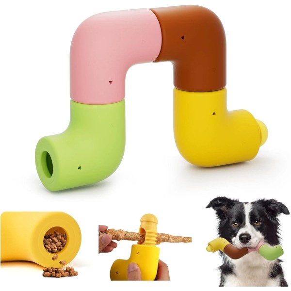 Heto Interactive Treat Dispenser Dog Toys, Pet Food Puzzle Slow