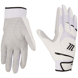 Marucci Pittards Signature - Guantes De Bateo De Béisbol para Hombre, Blanco (Blanco/Negro), XX-Large