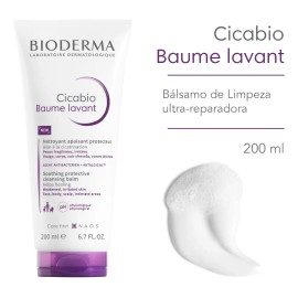 🧴✨ Bioderma Cicabio Baume Lavant | Limpieza y Reparación para Piel Sensible – 200 ml 💧🌸