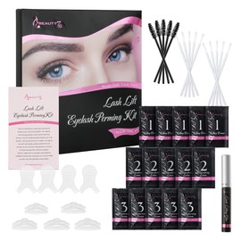 Beauty7 Lash Lift Kit Eyelash Perming Kit Long Lasting Eye Lash Lifting Set Eyelash Perm Kit Eyelash Extension Lifting Semi-Permanent Curling Perming Wave Lash Lifting Kit For Home Salon DIY 5 Times