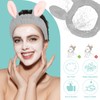Cute Gray Rabbit Ears Headband Frog Eye Elastic to Wash