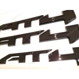 GMC 3PCS Set NEW Gloss Black AT4 Emblems Badge Fit GMC Canyon Yukon XL Sierra 2500HD