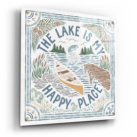 Epic Art 'Lakeside Days 3' by Laura Marshall Acrylic Glass Wall Art, 24" x 24"