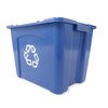 Rubbermaid Commercial Products Stackable Recycling Bin, 14 Gallon, Blue Storage