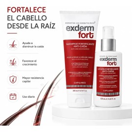 Kit Exderm Fort Shampoo + Loción Anticaída Cabello Revitalizado