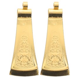 Artibetter Pinzas de Depilación Facial para Hombre 2 Piezas, Pinzas para Cejas y Barba de Precisión, Diseño Étnico Interior de Mongolia, Acero Inoxidable Dorado, Adecuado para Cuidado