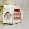 Pink Press on Nails Almond Laser Fake Nails Medium Gradient
