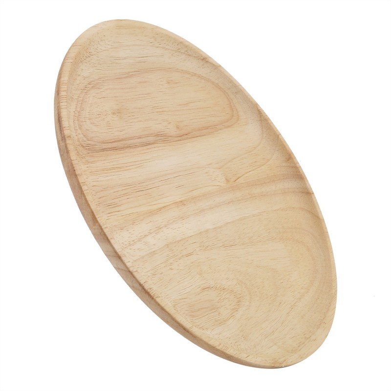 Elegant Round Wood Tea Tray Sushi Snacks Fruits Serving Plate