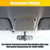 CRMDF Car Interior Overhead Console Map Reading Light Lamp for