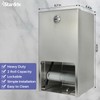 Stardrix 2 Roll Stainless Steel Commercial Toilet Paper Dispenser, Heavy