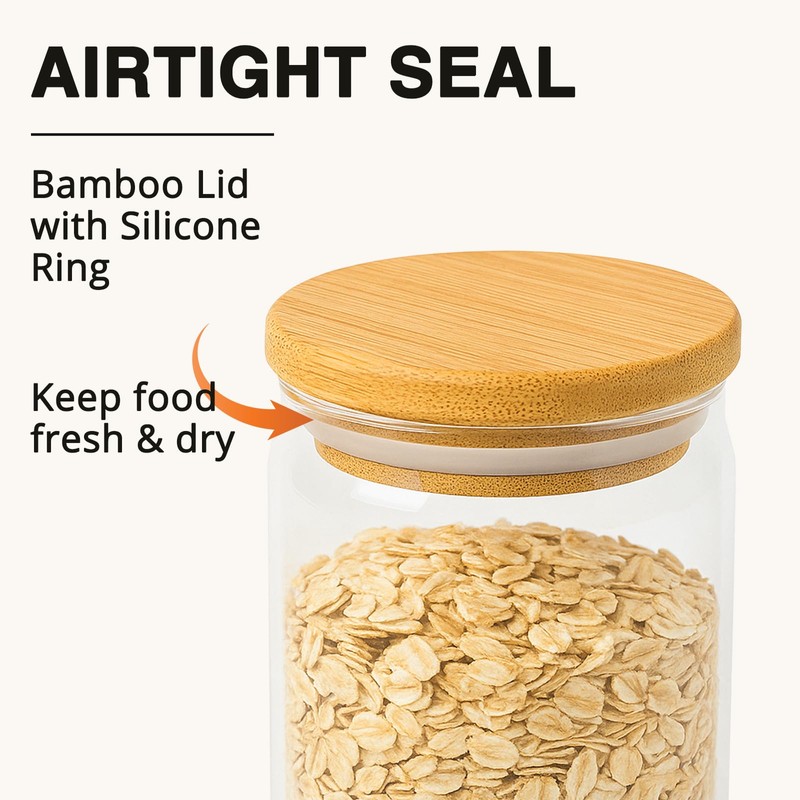 6 Pack Oui Yogurt Jar Lids, Natural Bamboo Wooden Oui