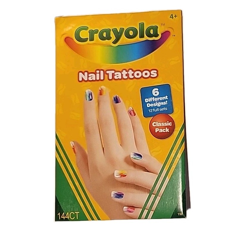 Crayola nail tattoos for kids Classic Pack 120 - 144