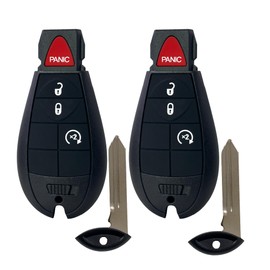 VesKrysmere Key Fob FoBik Replacement Compatible with Dodge Ram 1500, 2500, 3500, 4500, 5500 (2013-2021) Keyless Entry Remote Control (FCC ID: GQ4-53T) 2 Set