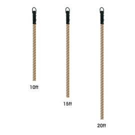 Yes4All Gym Climbing Rope for Fitness & Strength Training, Crossfit Exercises & Home Workouts (1.5in - 15ft), Natural