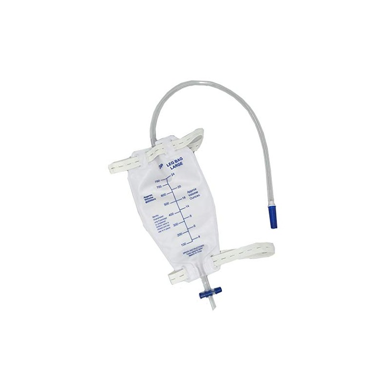 lifevv 4 Pack Easy-Tap Leg Bag Urinary Drainage Bag Anti-Reflux