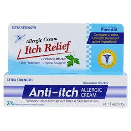 Pure-Aid Anti-Itch Allergic Cream - 1oz (2 Pack)